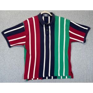Vintage Sutter & Grant Striped Polo Shirt Mens XL Colorblock Made in USA 90s